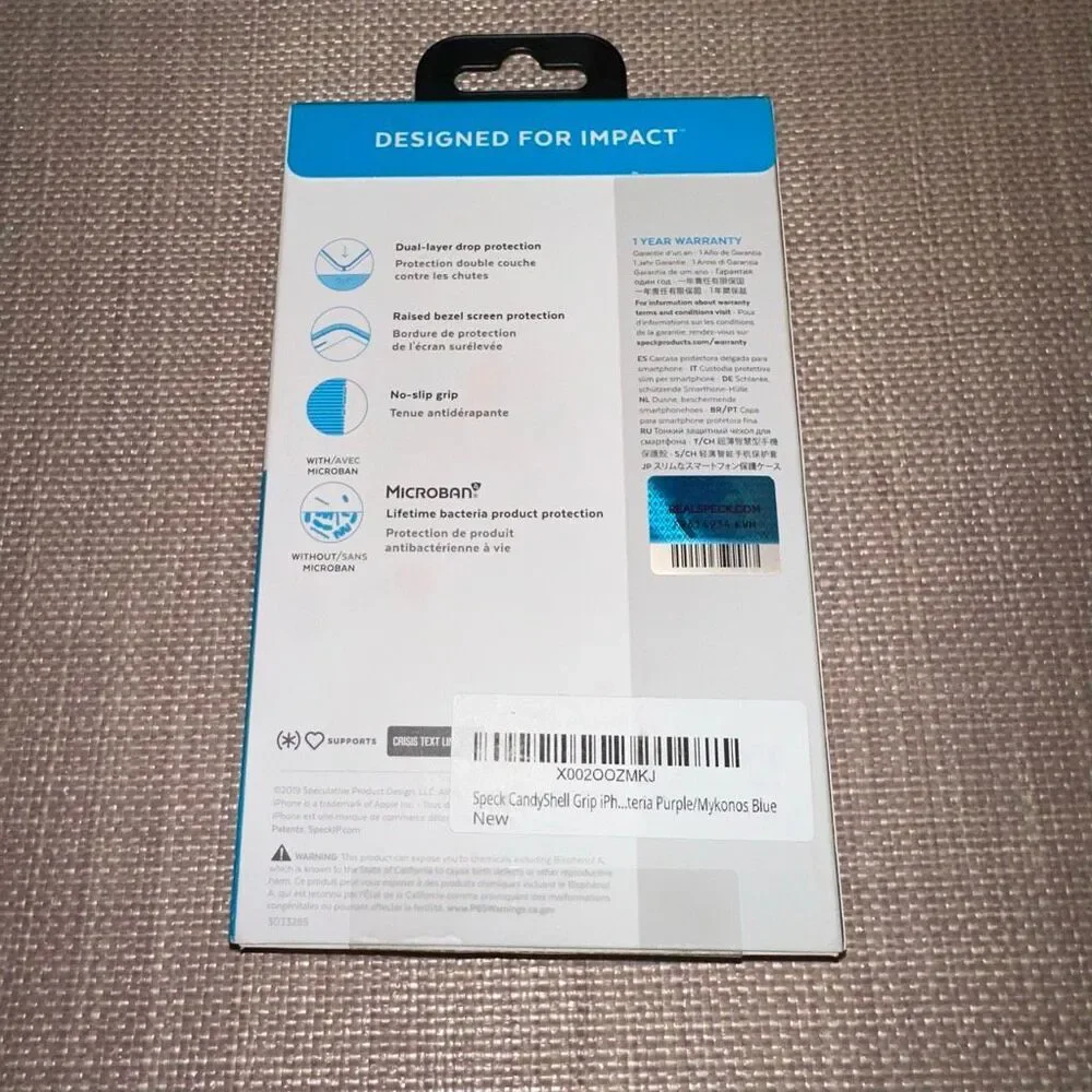 Speck iPhone 11 Pro Candyshell Grip Cell Phone Case Mykonos Blue Purple NWT